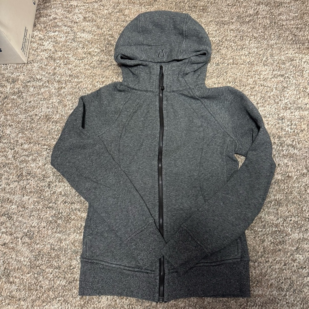 Lululemon heathered Gray Scuba Full-Zip Hooded Jacket